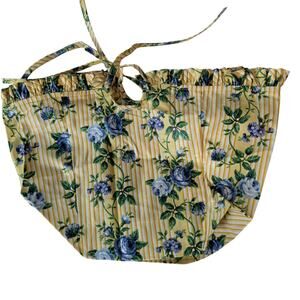 NIB Longaberger 9in Basket Liner Yellow Rose Trellis